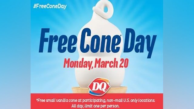 Dairy Queen to give away free ice cream cones on Monday
