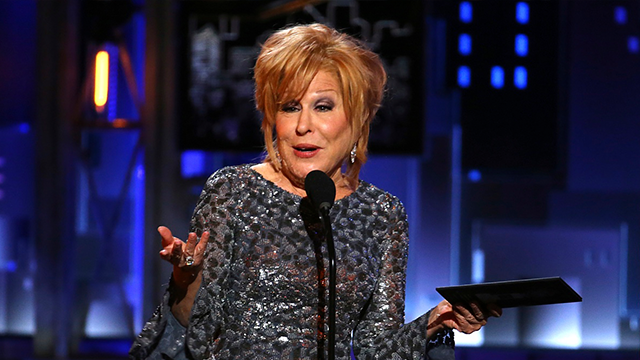 Actress Bette Midler all right after fall on stage