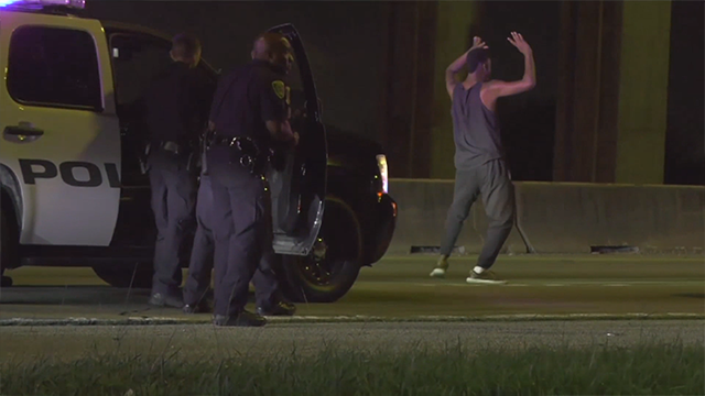 Watch: Texas suspect breaks out dance moves before arrest
