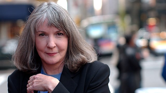 In this Oct. 15, 2002 file photo, mystery writer Sue Grafton poses for a portrait in New York. (AP Photo/Gino Domenico, file)