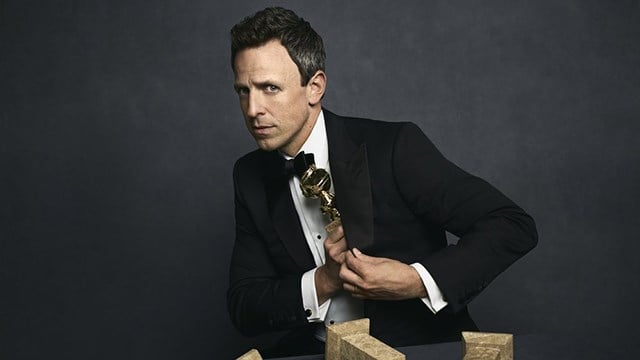 Rockwell, Kidman win Golden Globes, host Seth Meyers cracks sexual harassment jokes