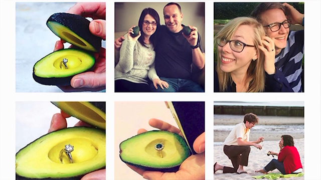 Engagement rings inside avocados is a thing now