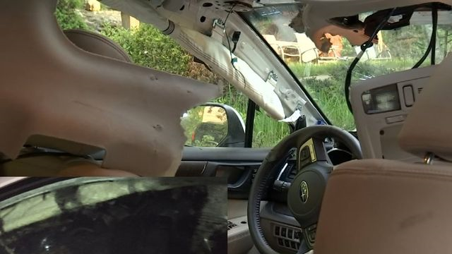 Bear destroys car after getting stuck inside