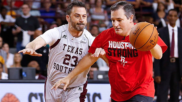 Ted Cruz beats Jimmy Kimmel in charity basketball game