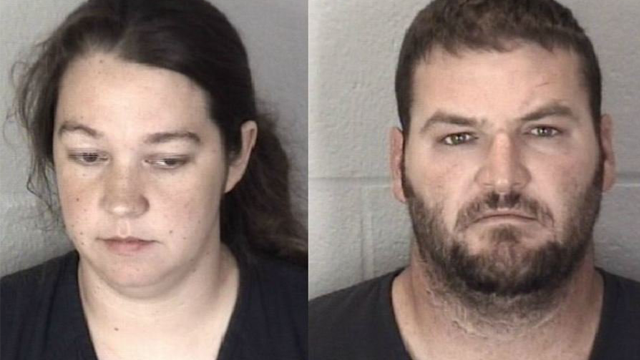A Tippecanoe County couple is accused of using extreme methods to punish their children, including tying them up and then locking them in a dark garage. (WRTV via CNN)