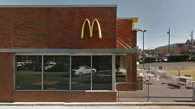 A shooting at this McDonald's near Auburn University left one man dead and four others injured. (Google Maps)